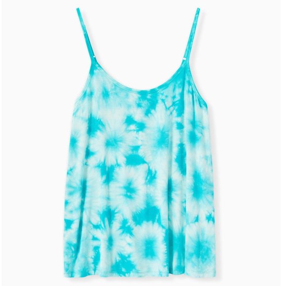NWT Torrid Dynasty Green Tie-Dye Super Soft Swing Cami - Picture 3 of 13